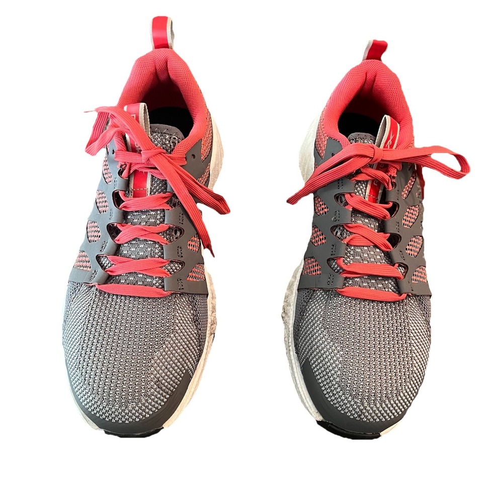 Reebok Fusion Flex shoes Womens Grey Coral Pink Low Top Sneakers sz 7 pink
